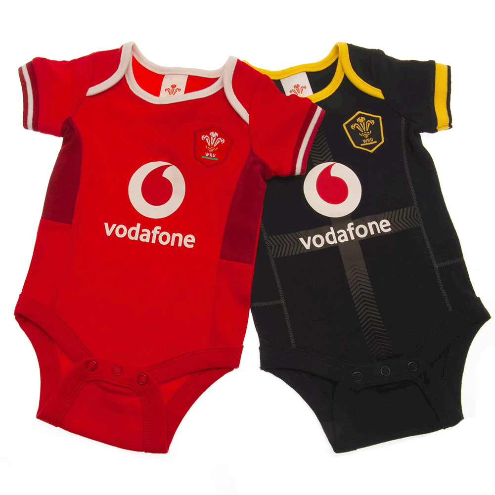 Wales RU 2 Pack Bodysuit 3/6 mths SP - Buy Bodysuits & Sleepsuits at GiftMasters.co.uk