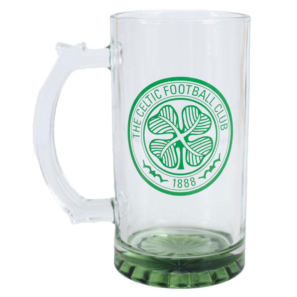 Celtic FC Stein Glass Tankard - Buy Glass Tankards at GiftMasters.co.uk
