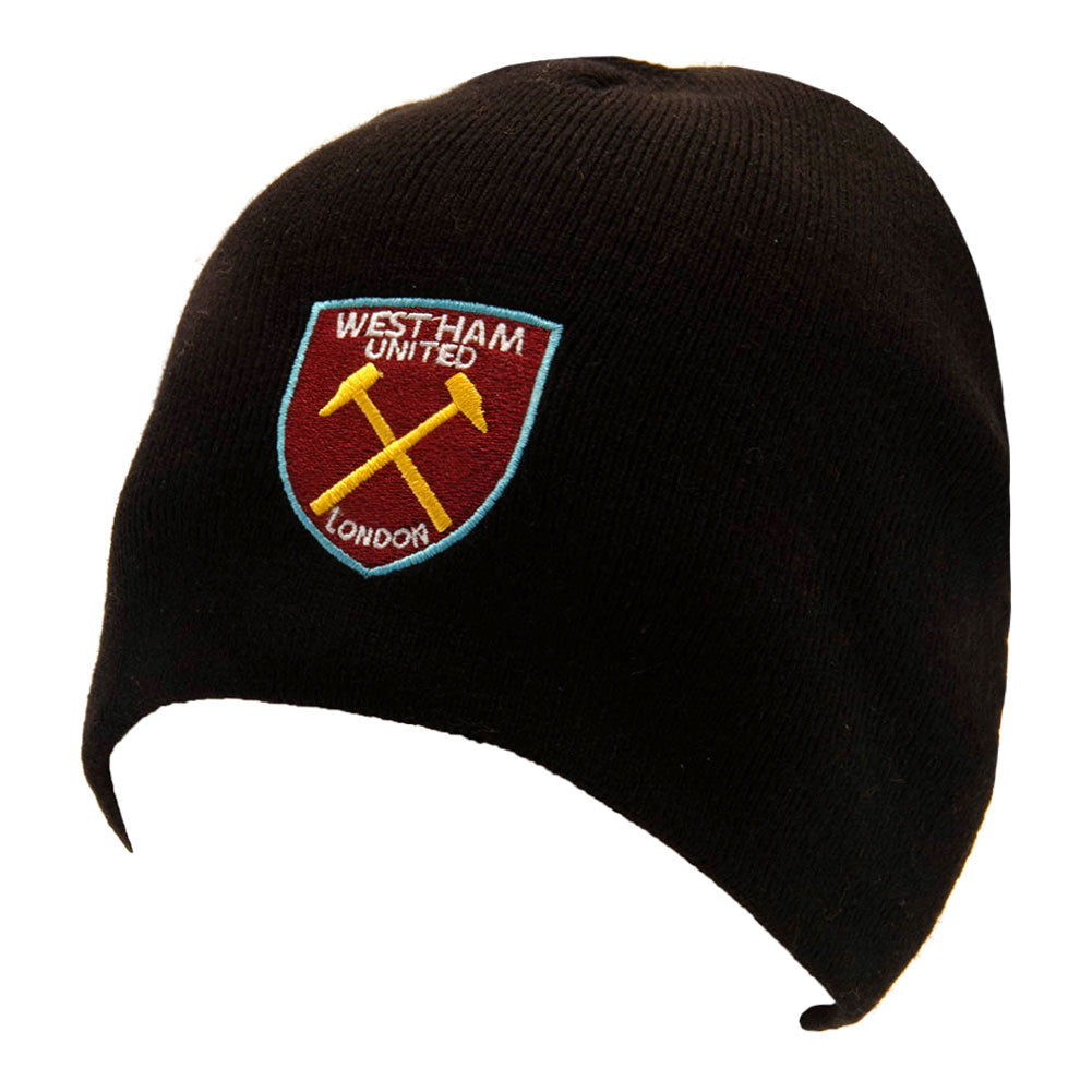 West Ham United FC Black Beanie - Buy Knitted Hats at GiftMasters.co.uk