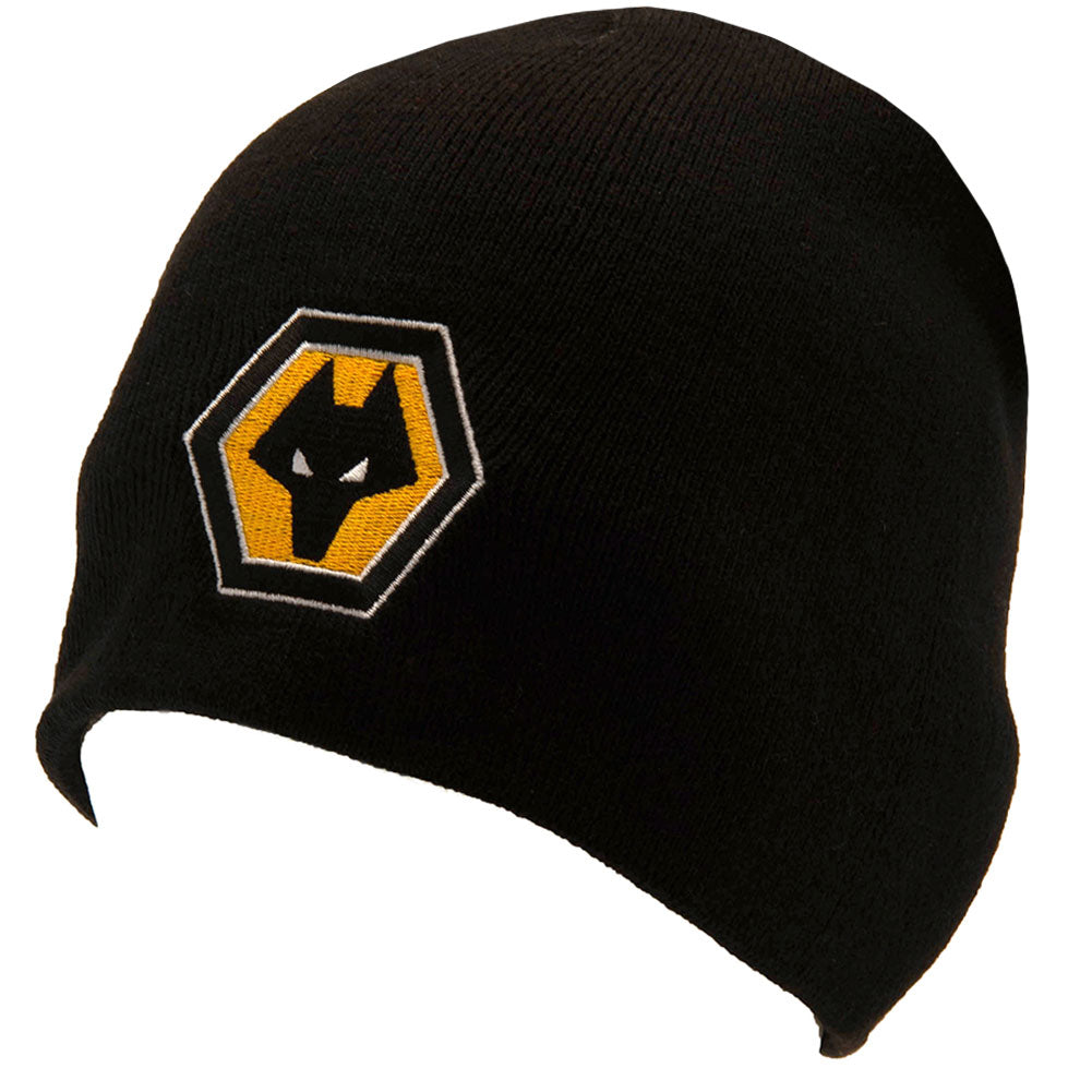Wolverhampton Wanderers FC Black Beanie - Buy Knitted Hats at GiftMasters.co.uk