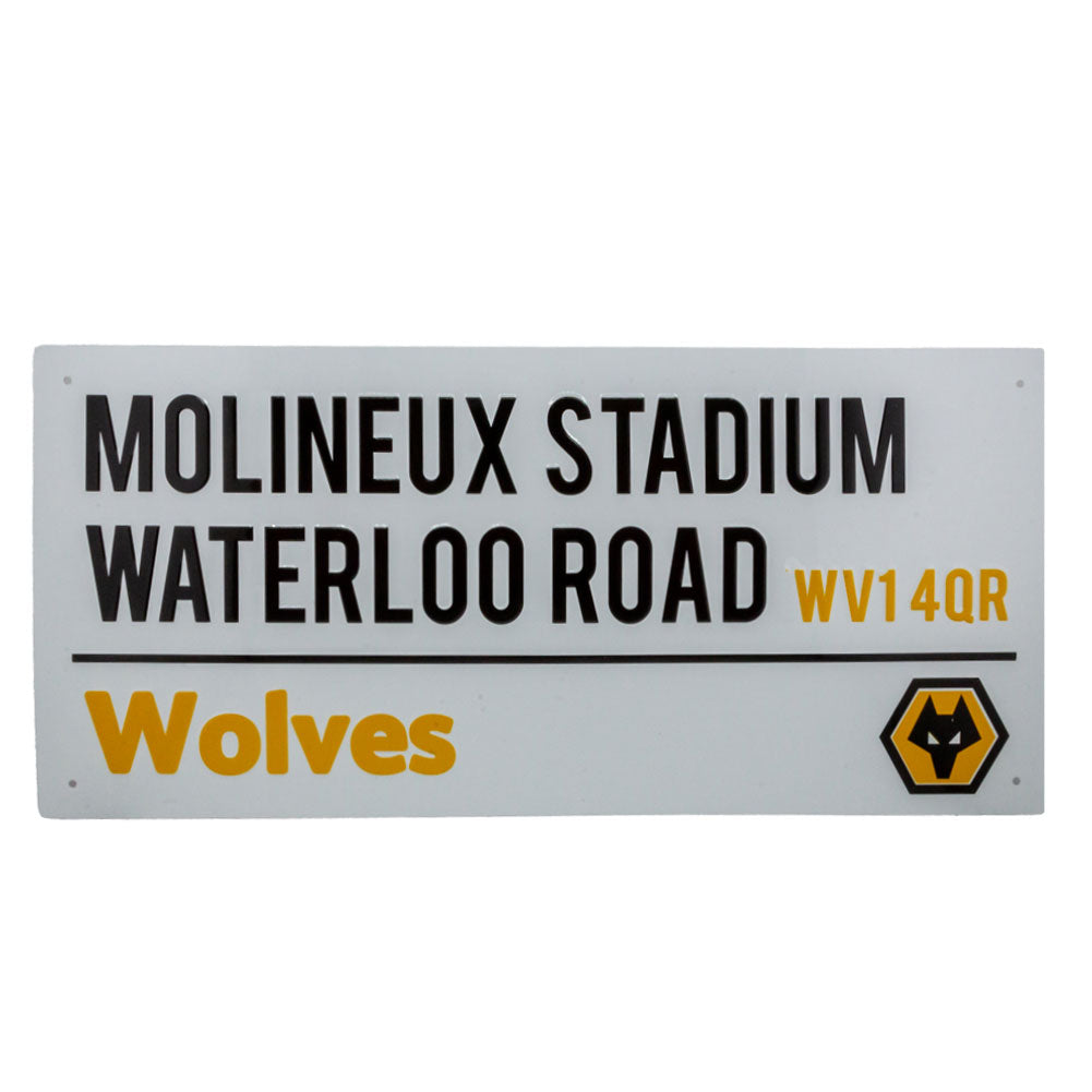 Wolverhampton Wanderers FC White Street Sign - Buy Metal Signs at GiftMasters.co.uk