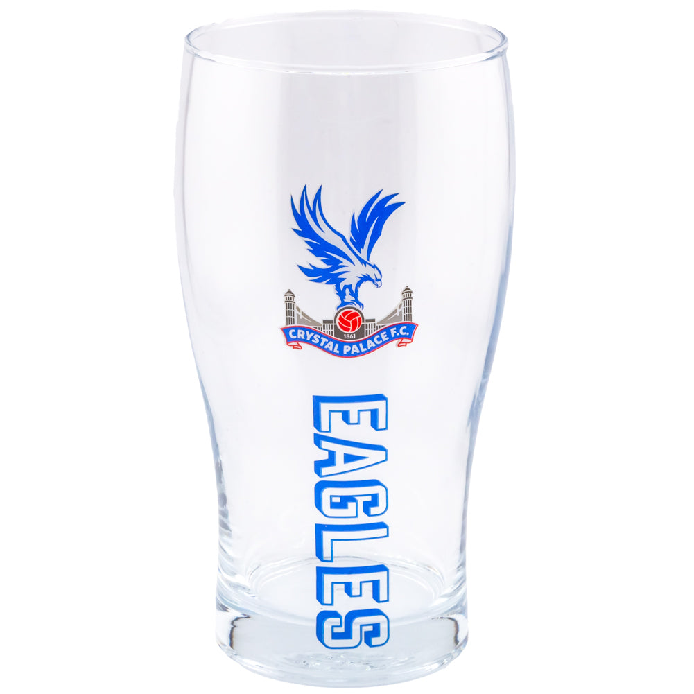 Crystal Palace FC Tulip Pint Glass - Buy Pint Glasses & Tumblers at GiftMasters.co.uk