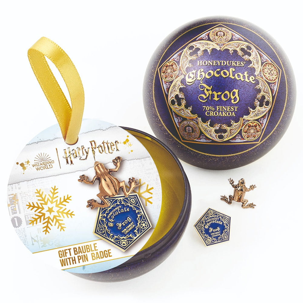 Harry Potter Christmas Gift Bauble Chocolate Frog - Buy Silver Plated at GiftMasters.co.uk