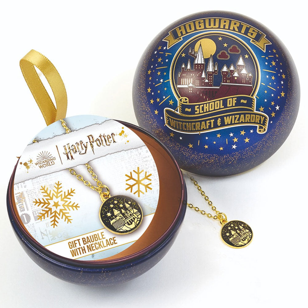 Harry Potter Christmas Gift Bauble Hogwarts Castle - Buy Silver Plated at GiftMasters.co.uk