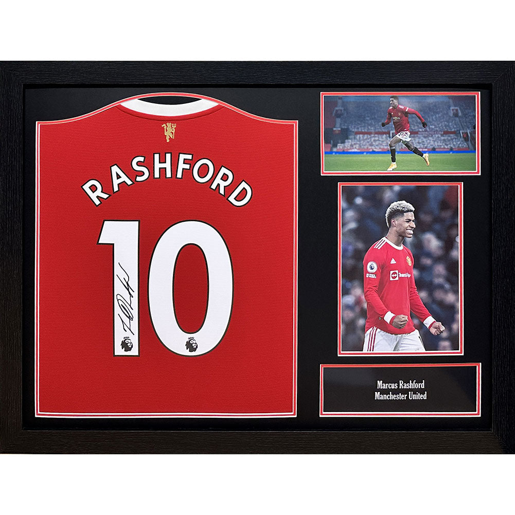Manchester United FC Rashford Signed Shirt (Framed) - Buy Shirts at GiftMasters.co.uk