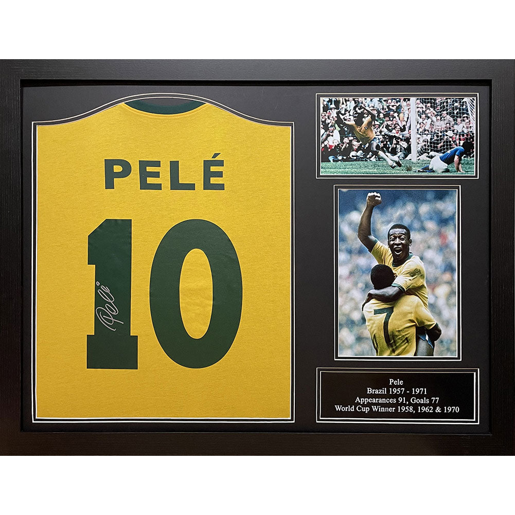 Brasil 1970 Pele Signed Shirt (Framed) - Buy Shirts at GiftMasters.co.uk