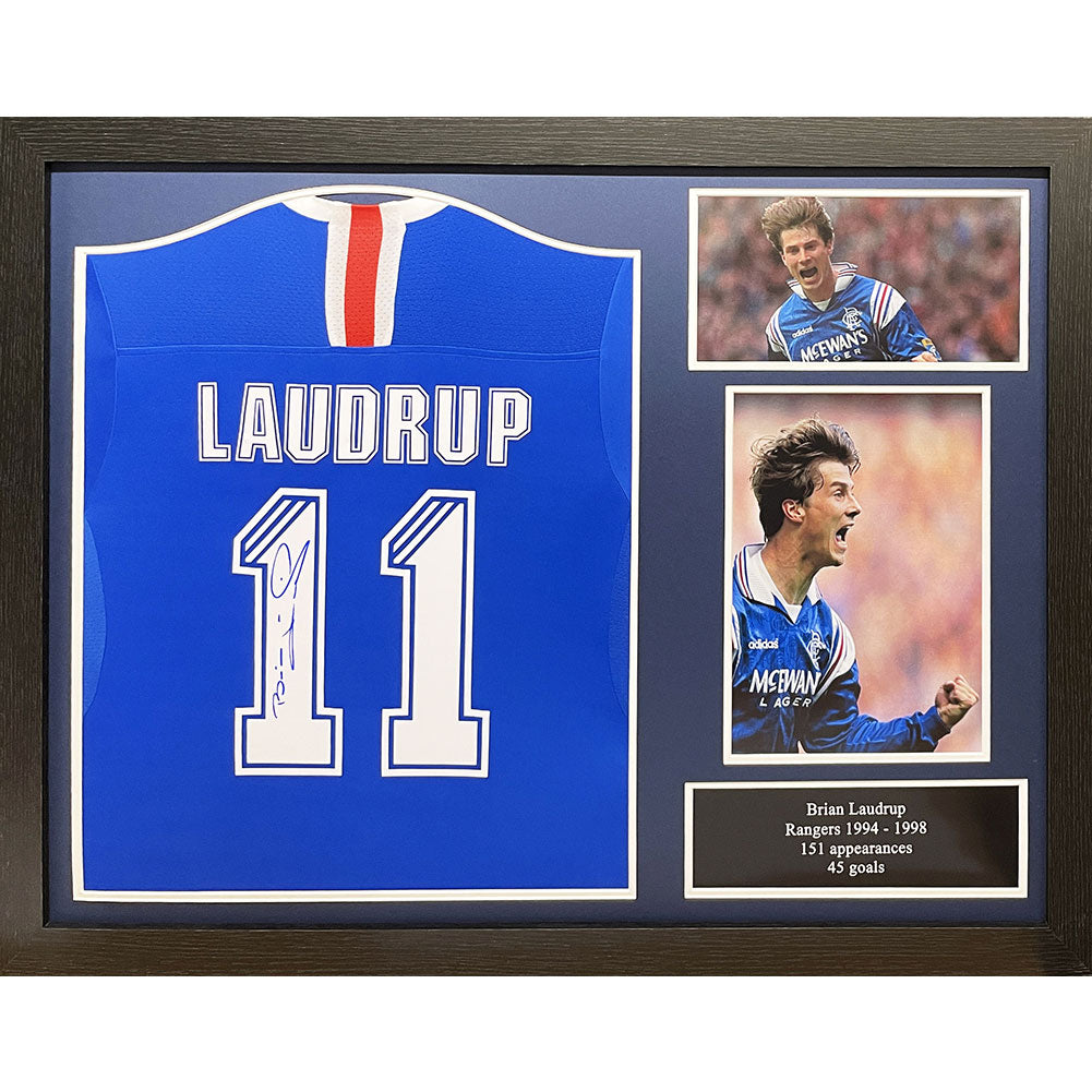 Rangers FC Laudrup Signed Shirt (Framed) - Buy Shirts at GiftMasters.co.uk