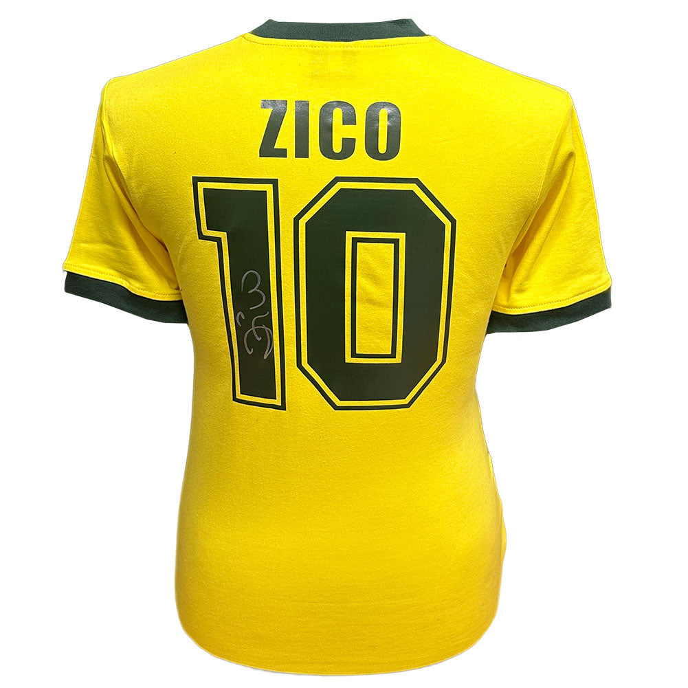 Brasil 1982 Zico Signed Shirt - Buy Shirts at GiftMasters.co.uk