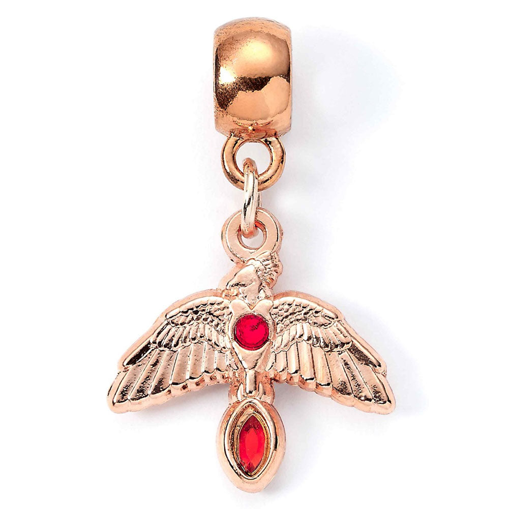 Harry Potter Rose Gold Plated Charm Fawkes - Buy Gold Plated at GiftMasters.co.uk