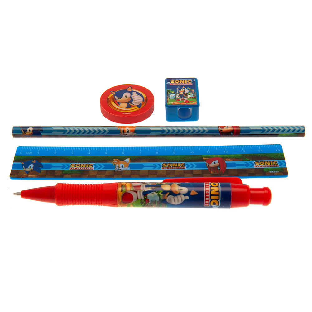 Sonic The Hedgehog 5pc Stationery Set - Buy Stationery Sets at GiftMasters.co.uk