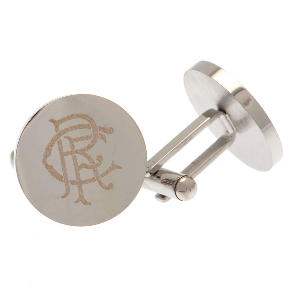 Rangers FC Stainless Steel Round Cufflinks - Buy Cufflinks at GiftMasters.co.uk