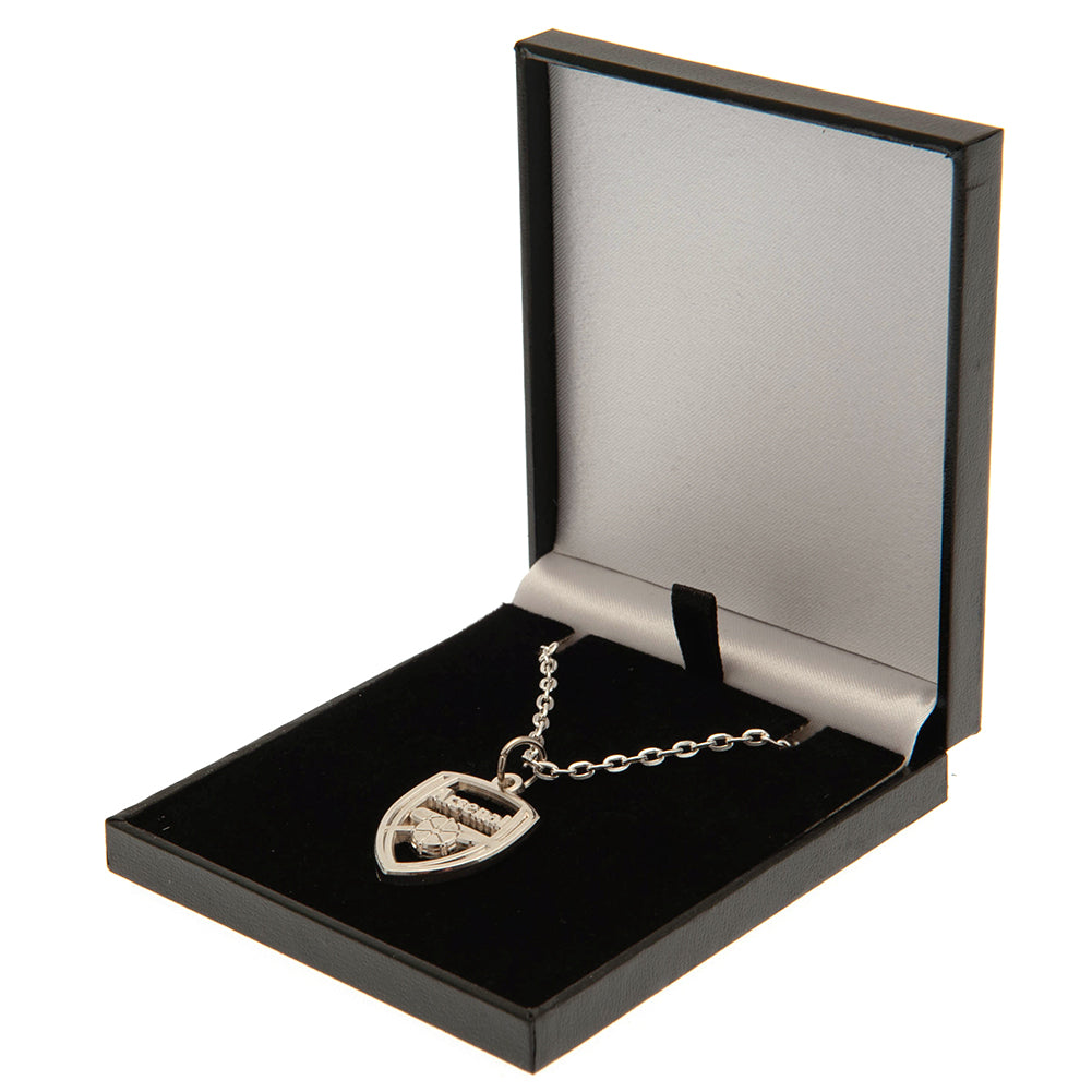 Arsenal FC Silver Plated Boxed Pendant CR - Buy Silver Plated at GiftMasters.co.uk