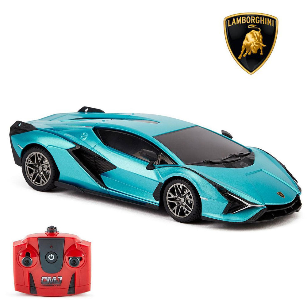 Lamborghini Sian Radio Controlled Car 1:24 Scale Blue - Buy Radio Control at GiftMasters.co.uk