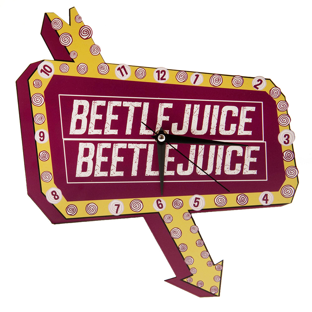Beetlejuice Premium Metal Wall Clock - Buy Clocks at GiftMasters.co.uk