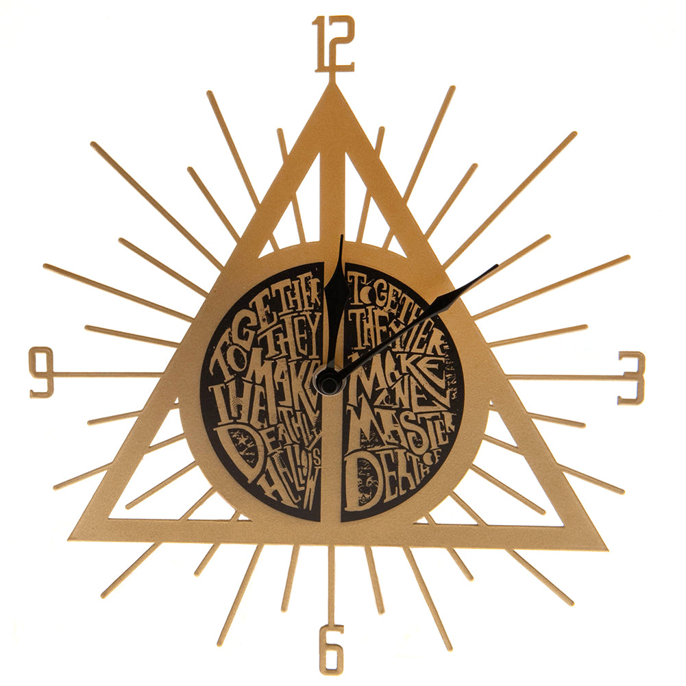 Harry Potter Premium Metal Wall Clock Deathly Hallows - Buy Clocks at GiftMasters.co.uk