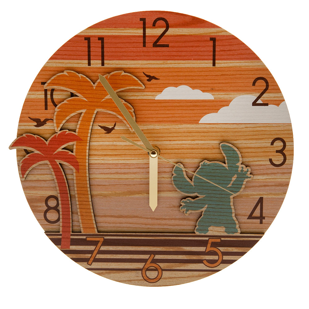 Lilo & Stitch Premium Wooden Wall Clock - Buy Clocks at GiftMasters.co.uk