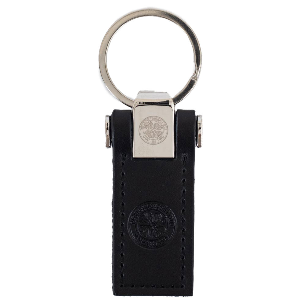 Celtic FC Leather Key Fob - Buy Keyrings & Pens at GiftMasters.co.uk