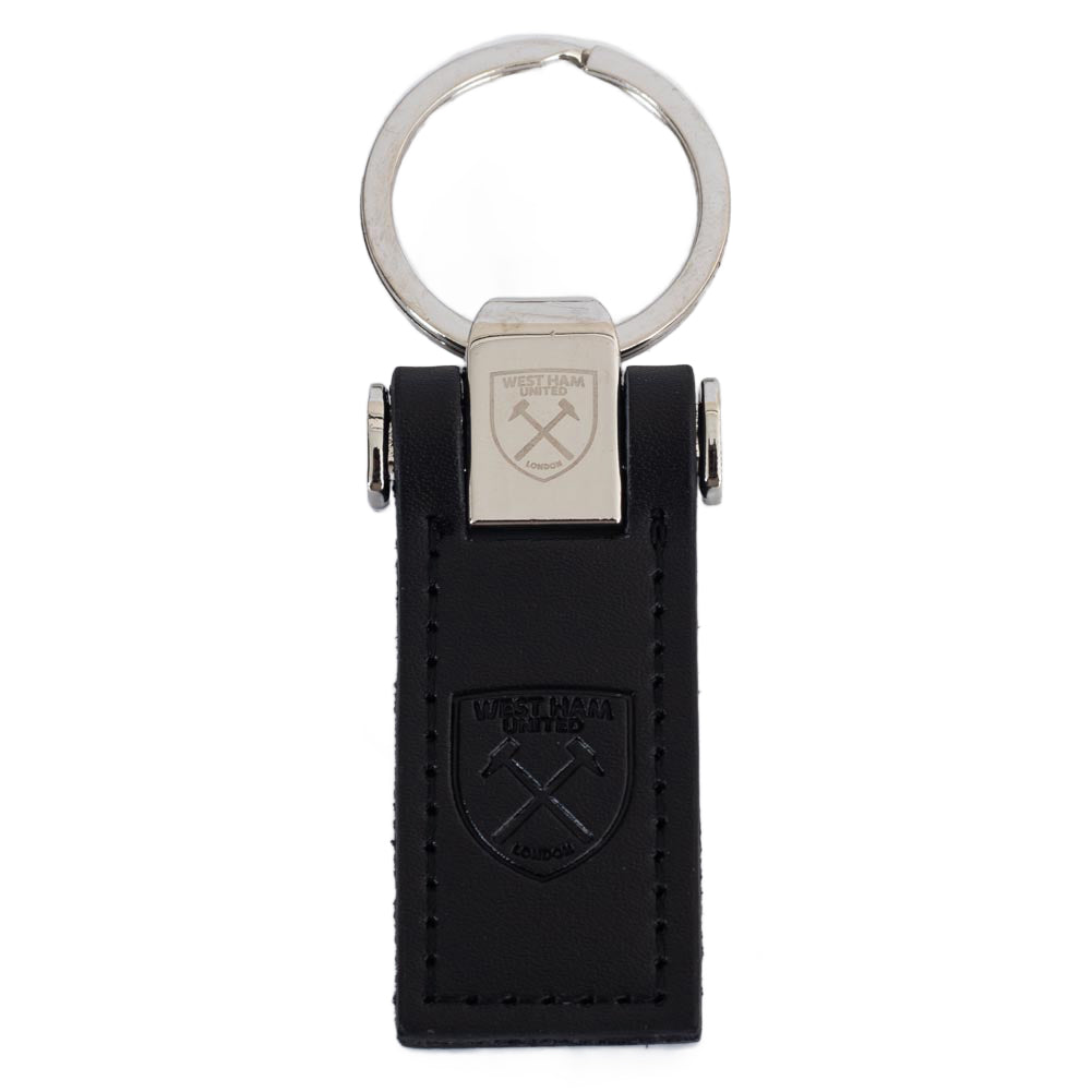West Ham United FC Leather Key Fob - Buy Keyrings & Pens at GiftMasters.co.uk