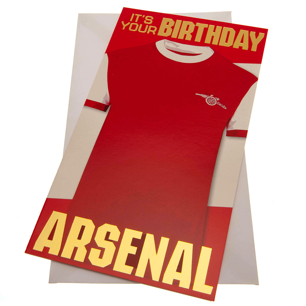 Arsenal FC Retro Shirt Birthday Card - Buy Cards & Gift Wrap at GiftMasters.co.uk