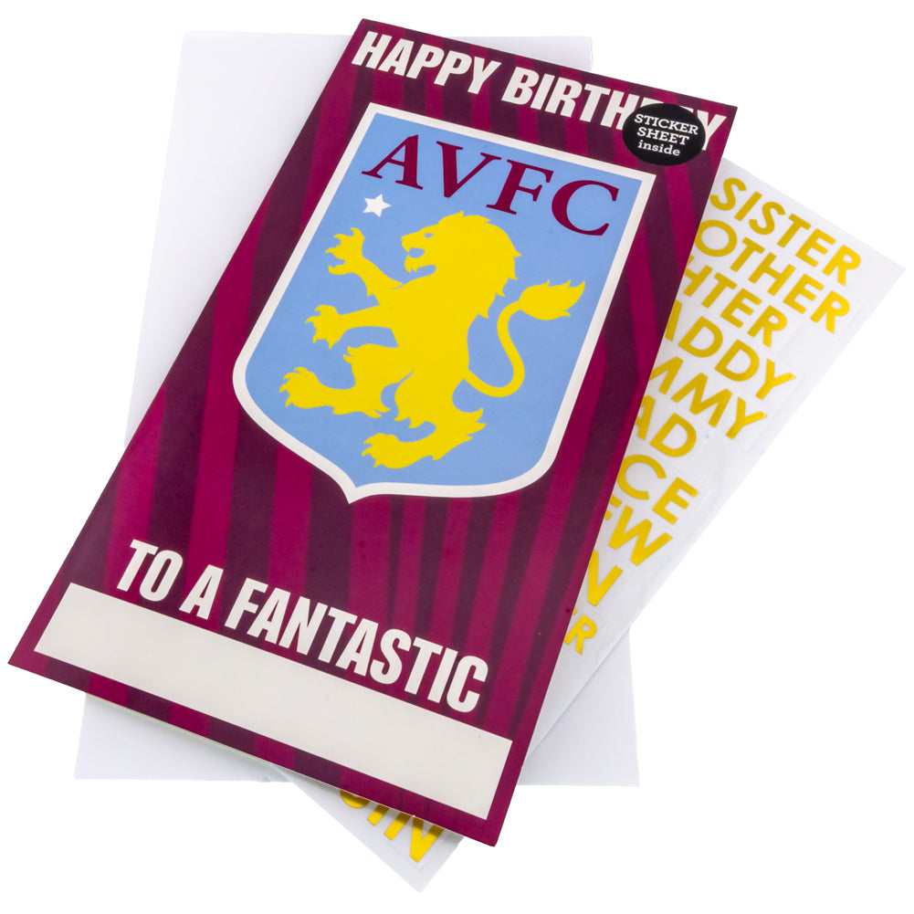 Aston Villa FC Personalised Birthday Card - Buy Cards & Gift Wrap at GiftMasters.co.uk