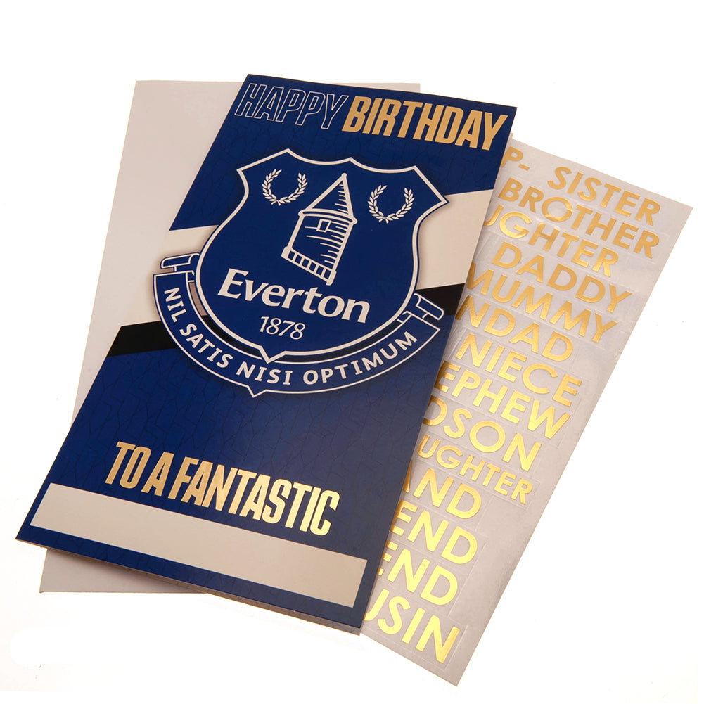 Everton FC Personalised Birthday Card - Buy Cards & Gift Wrap at GiftMasters.co.uk