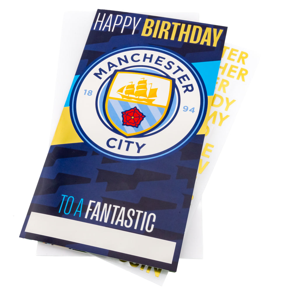 Manchester City FC Personalised Birthday Card - Buy Cards & Gift Wrap at GiftMasters.co.uk