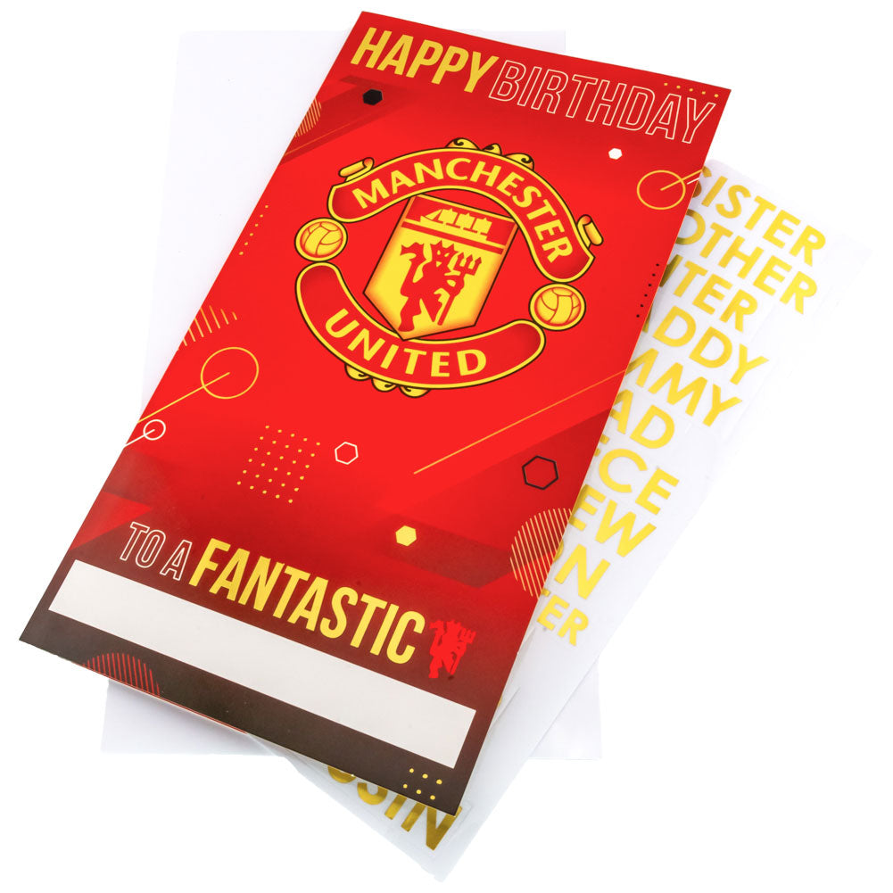 Manchester United FC Personalised Birthday Card - Buy Cards & Gift Wrap at GiftMasters.co.uk
