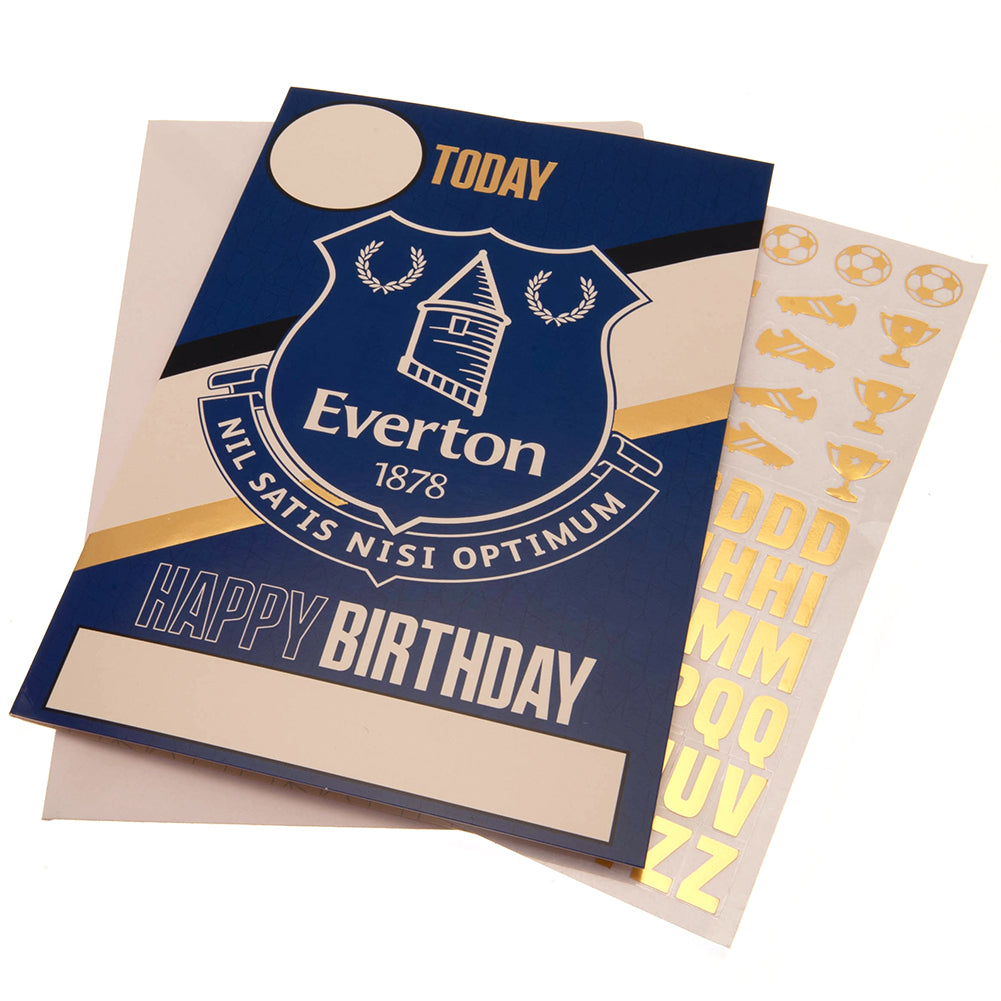 Everton FC Birthday Card With Stickers - Buy Cards & Gift Wrap at GiftMasters.co.uk