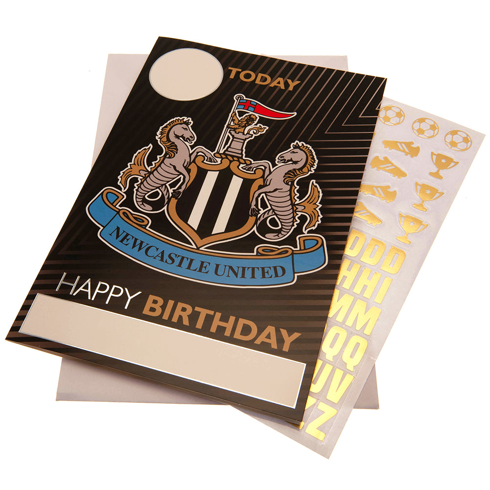 Newcastle United FC Birthday Card With Stickers - Buy Cards & Gift Wrap at GiftMasters.co.uk