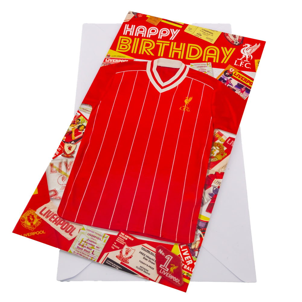 Liverpool FC Retro Shirt Birthday Card - Buy Cards & Gift Wrap at GiftMasters.co.uk