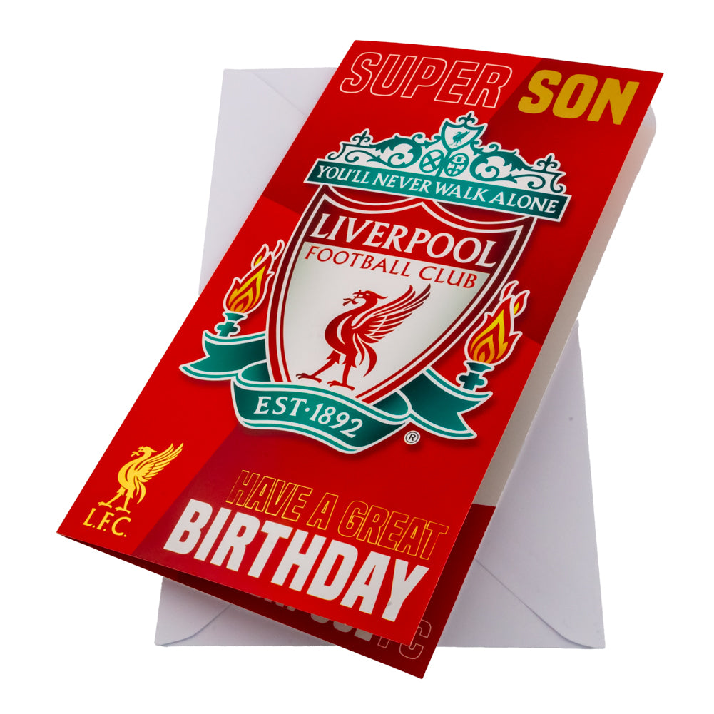 Liverpool FC Super Son Birthday Card - Buy Cards & Gift Wrap at GiftMasters.co.uk