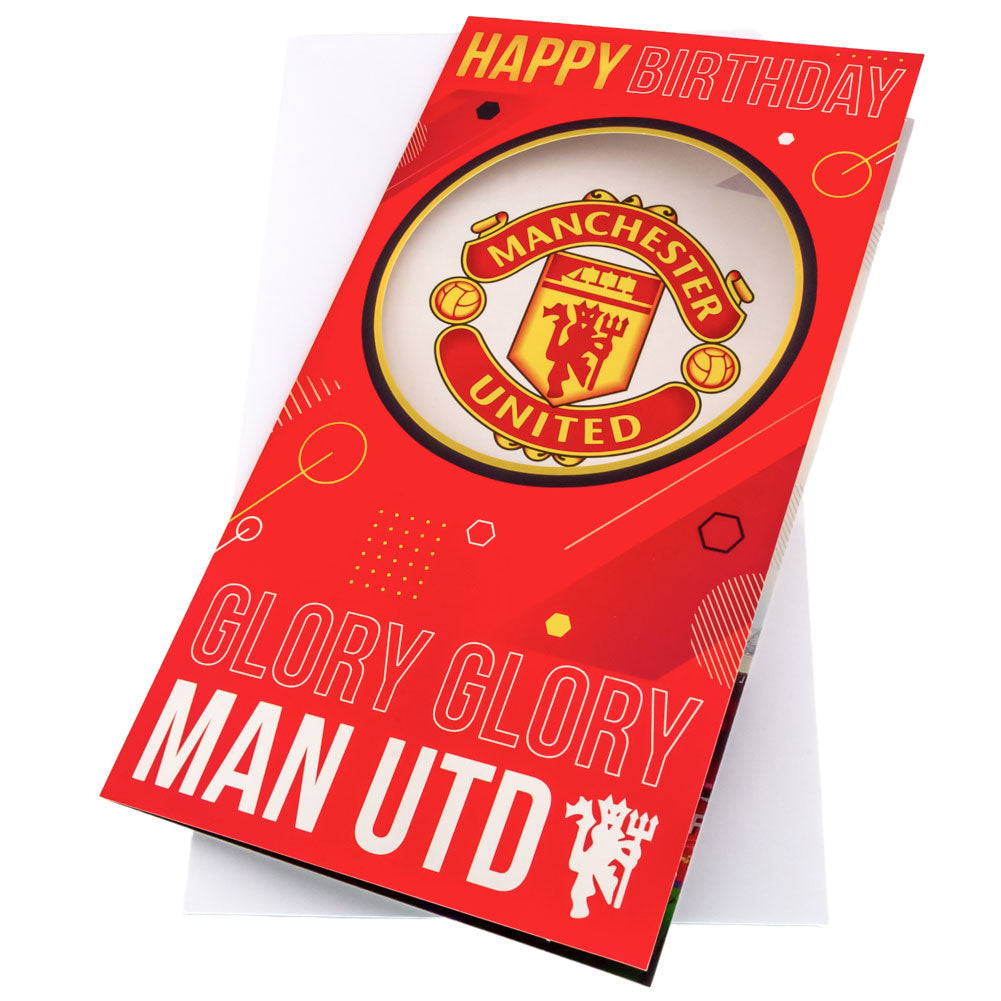 Manchester United FC Glory Glory Birthday Card - Buy Cards & Gift Wrap at GiftMasters.co.uk