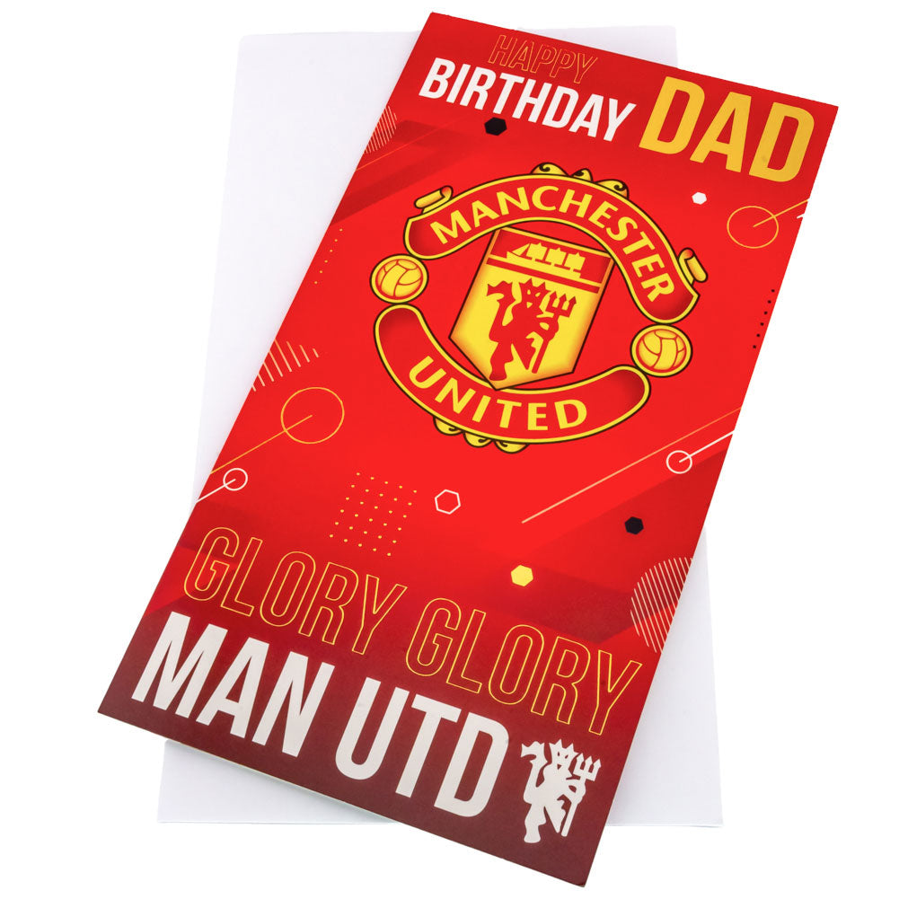 Manchester United FC Dad Birthday Card - Buy Cards & Gift Wrap at GiftMasters.co.uk