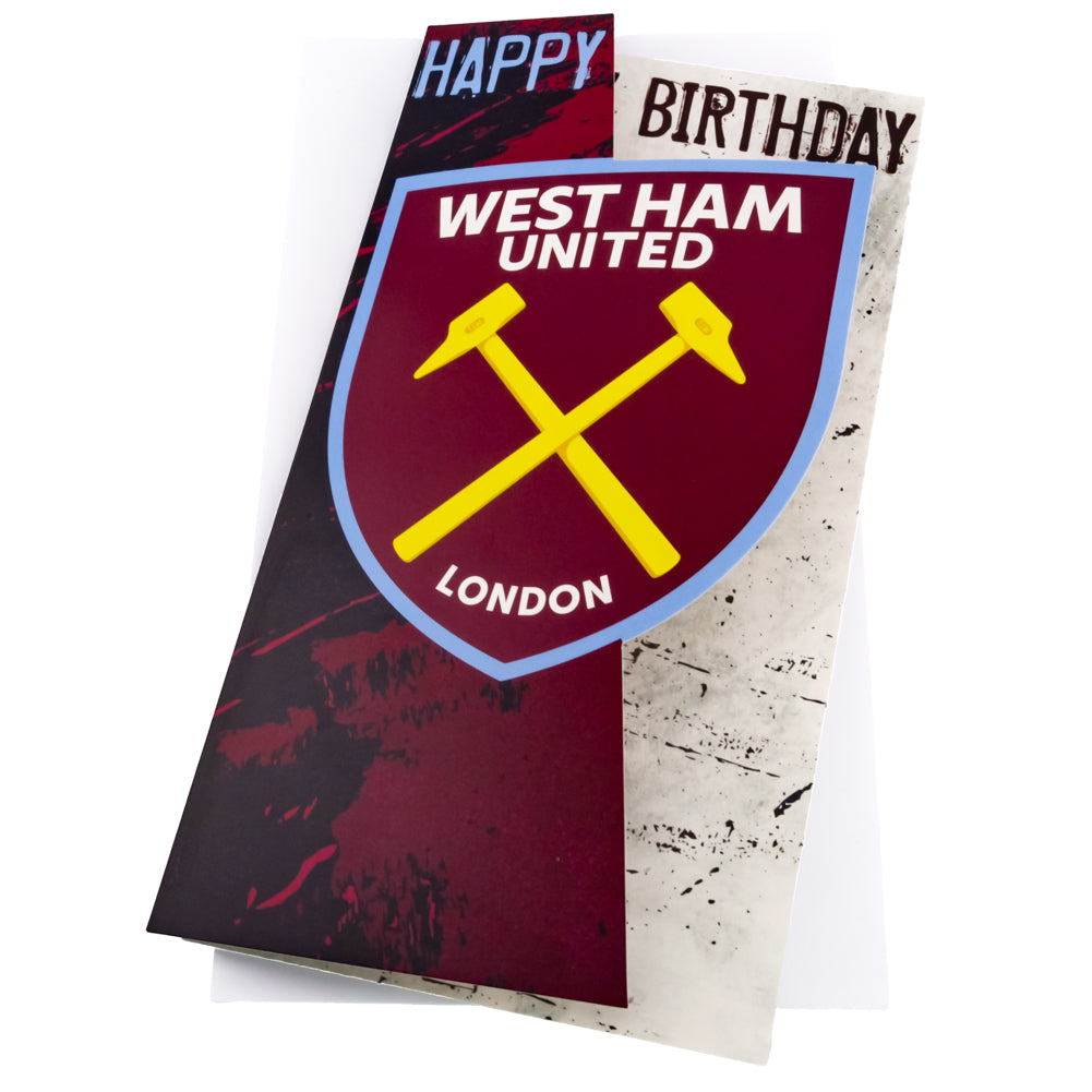 West Ham United FC Crest Birthday Card - Buy Cards & Gift Wrap at GiftMasters.co.uk