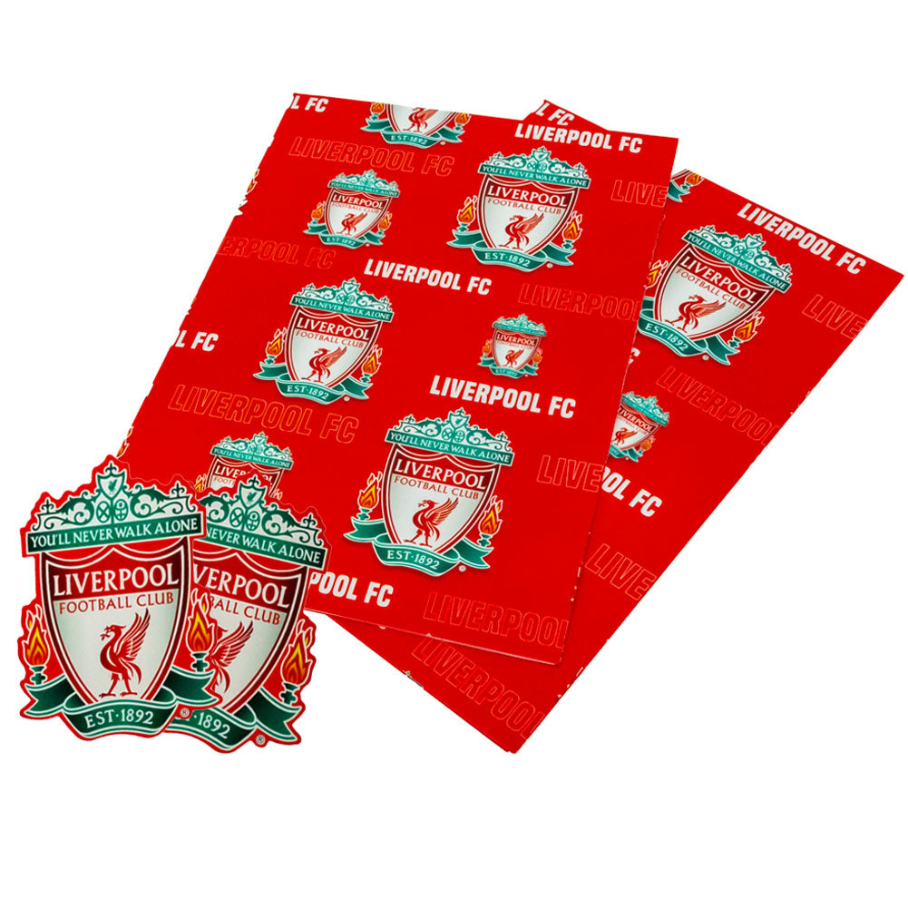 Liverpool FC Text Gift Wrap - Buy Cards & Gift Wrap at GiftMasters.co.uk