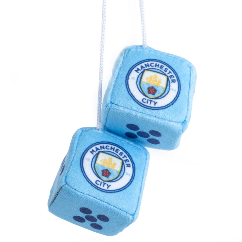 Manchester City FC Hanging Dice - Buy Hang Ups & Stickers at GiftMasters.co.uk