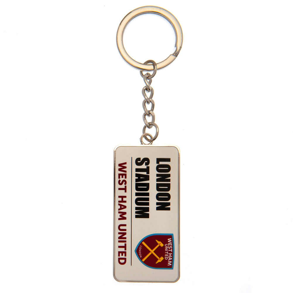West Ham United FC Street Sign Keyring - Buy Keyrings at GiftMasters.co.uk