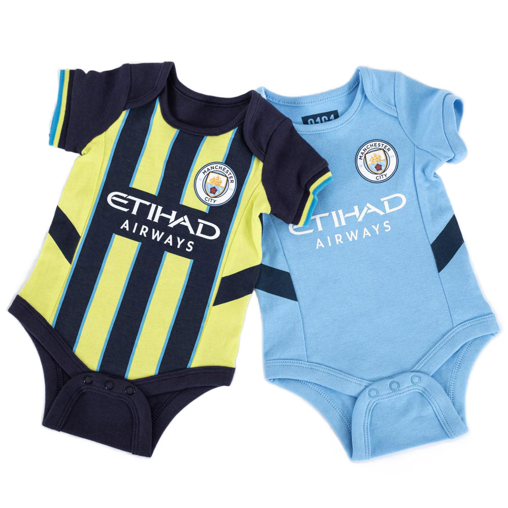Manchester City FC 24/25 Season 2 Pack Bodysuit 12-18 Mths - Buy Bodysuits & Sleepsuits at GiftMasters.co.uk