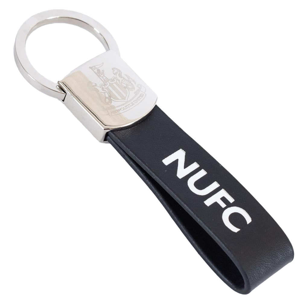 Newcastle United FC Leather Strap Keyring - Buy Keyrings & Pens at GiftMasters.co.uk