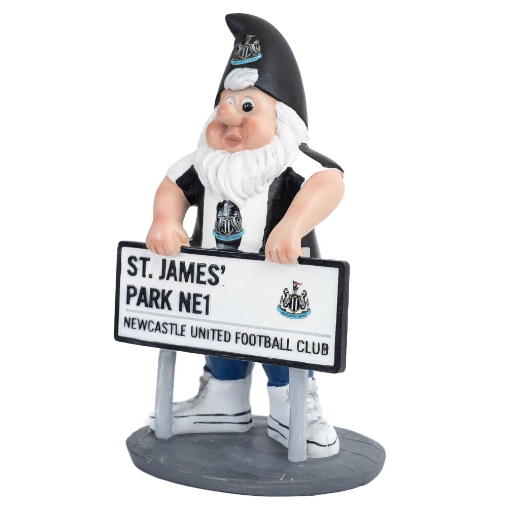 Newcastle United FC Street Sign Gnome - Buy Garden at GiftMasters.co.uk