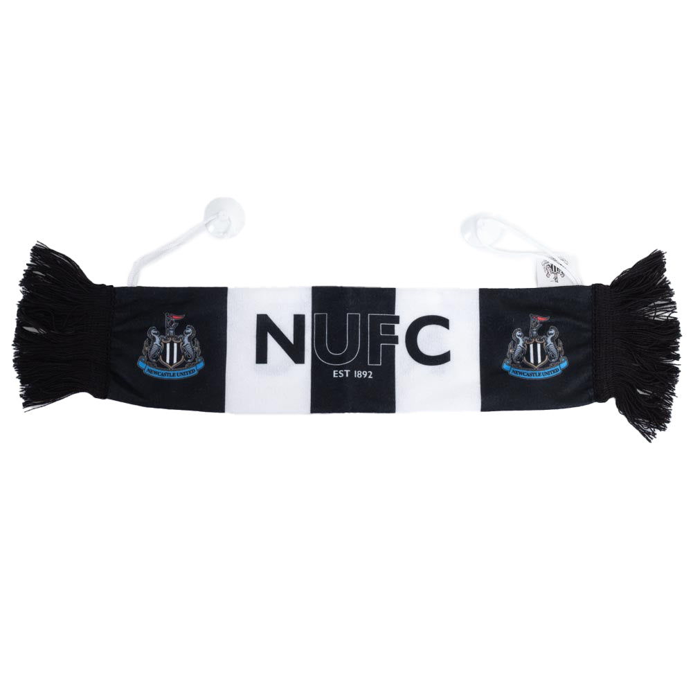 Newcastle United FC Mini Car Bar Scarf - Buy Hang Ups & Stickers at GiftMasters.co.uk
