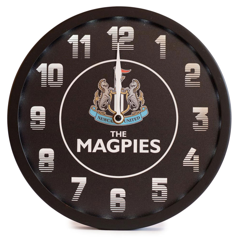 Newcastle United FC LED Magpies Wall Clock - Buy Clocks at GiftMasters.co.uk