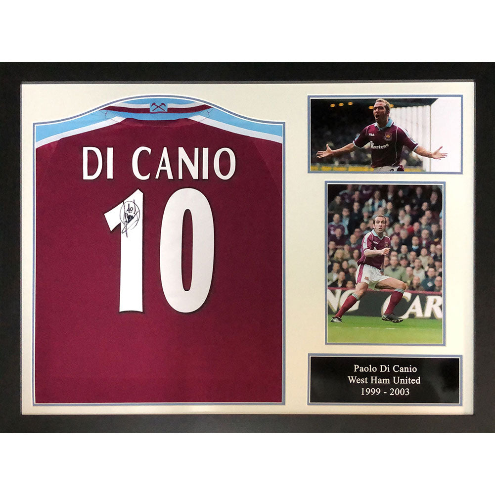 West Ham United FC Di Canio Signed Shirt (Framed) - Buy Shirts at GiftMasters.co.uk