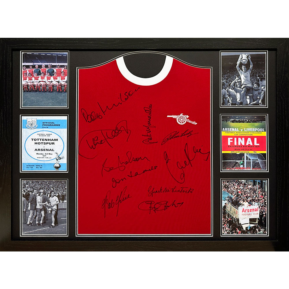Arsenal FC 1971 Winners Signed Shirt (Framed) - Buy Shirts at GiftMasters.co.uk