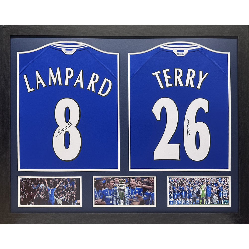 Chelsea FC Lampard & Terry Signed Shirts (Dual Framed) - Buy Shirts at GiftMasters.co.uk