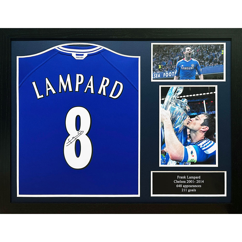 Chelsea FC Lampard Signed Shirt (Framed) - Buy Shirts at GiftMasters.co.uk