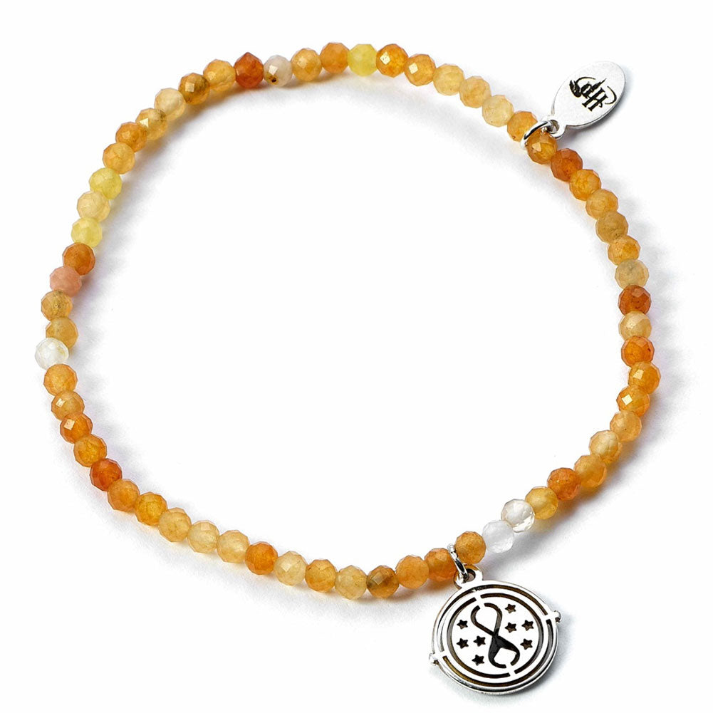 Harry Potter Stone Bracelet With Sterling Silver Charm Time Turner - Buy Silver Plated at GiftMasters.co.uk
