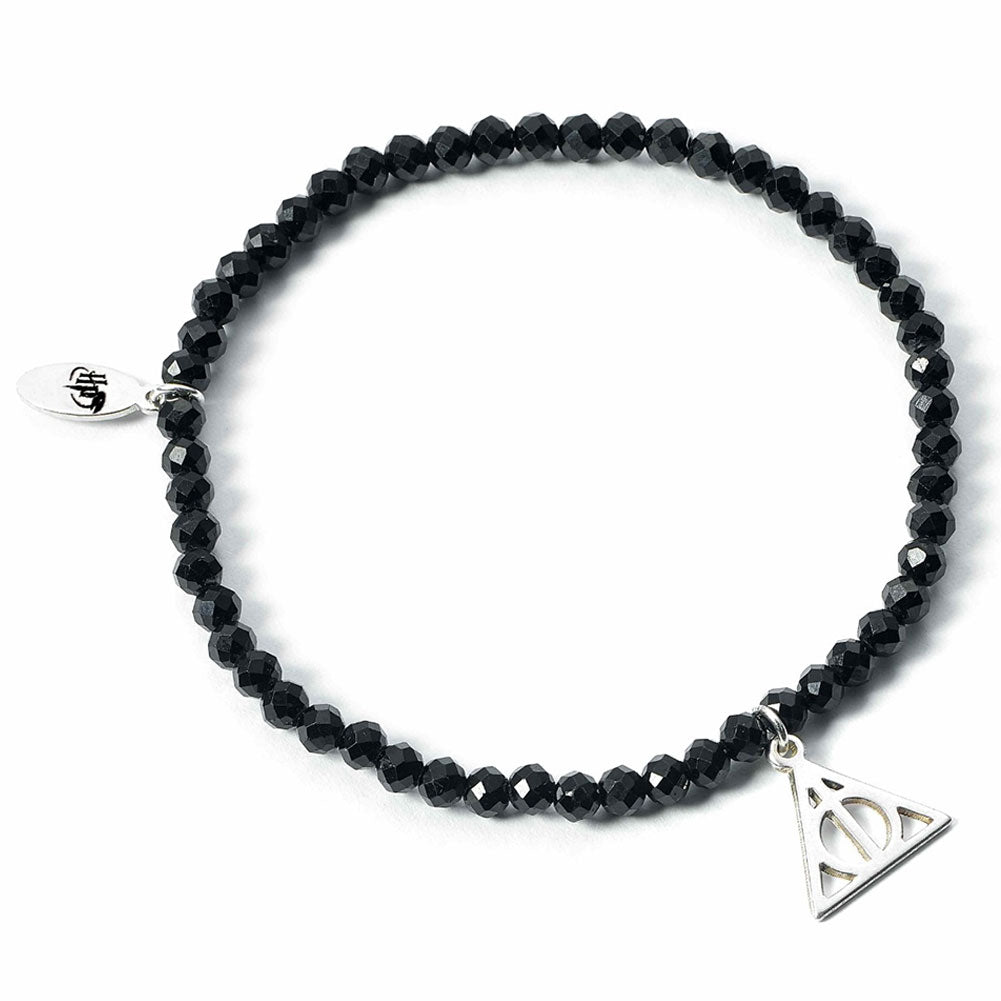 Harry Potter Stone Bracelet With Sterling Silver Charm Deathly Hallows - Buy Sterling Silver at GiftMasters.co.uk