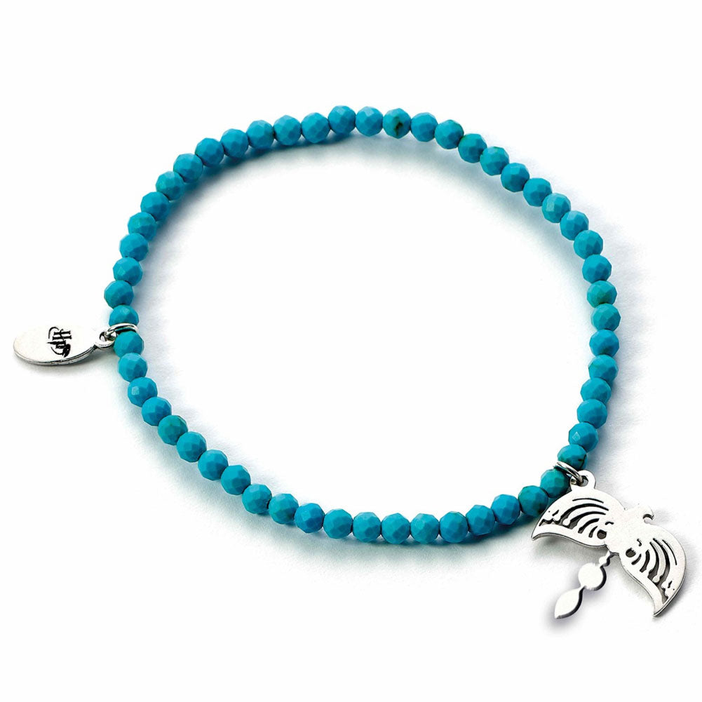 Harry Potter Stone Bracelet With Sterling Silver Charm Diadem - Buy Sterling Silver at GiftMasters.co.uk