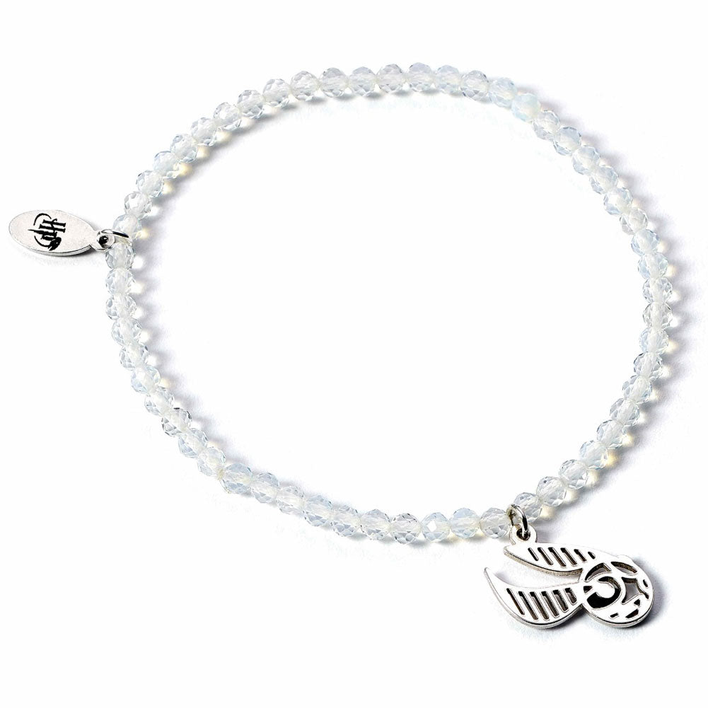 Harry Potter Stone Bracelet With Sterling Silver Charm Golden Snitch - Buy Sterling Silver at GiftMasters.co.uk